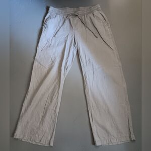 ✨️Old Navy, Putty Gray, Linen Pants With Pockets, Size Medium.